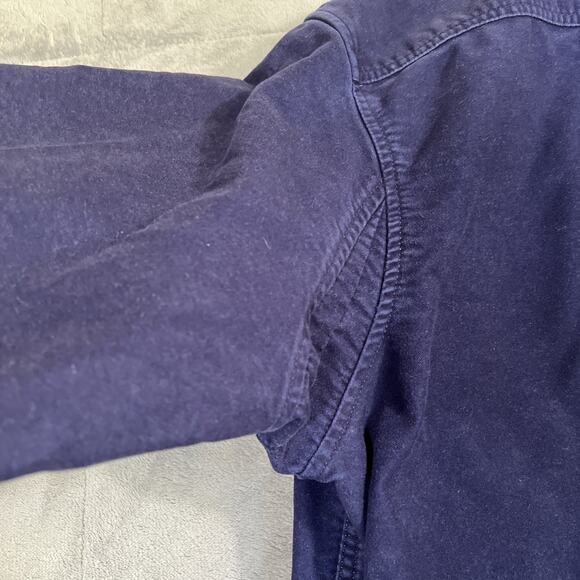 Duluth Shirt Jacket Mens XLT Tall Blue Heavy Cotton Twill Workwear Ranch Field - Picture 6 of 14